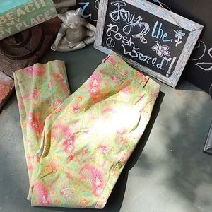 Lauren RL lime and pink paisley pants